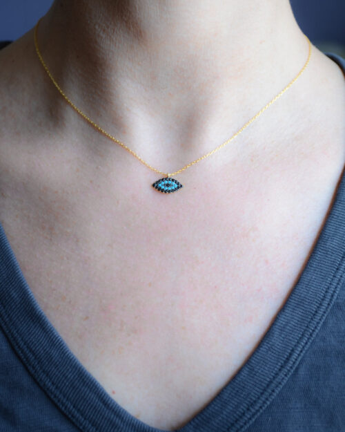 Evil eye charm necklace